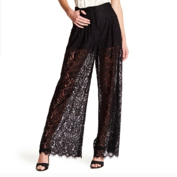 Rachel  Zoe Lace Palazzo Pants Size 6 - Picture 5 of 8